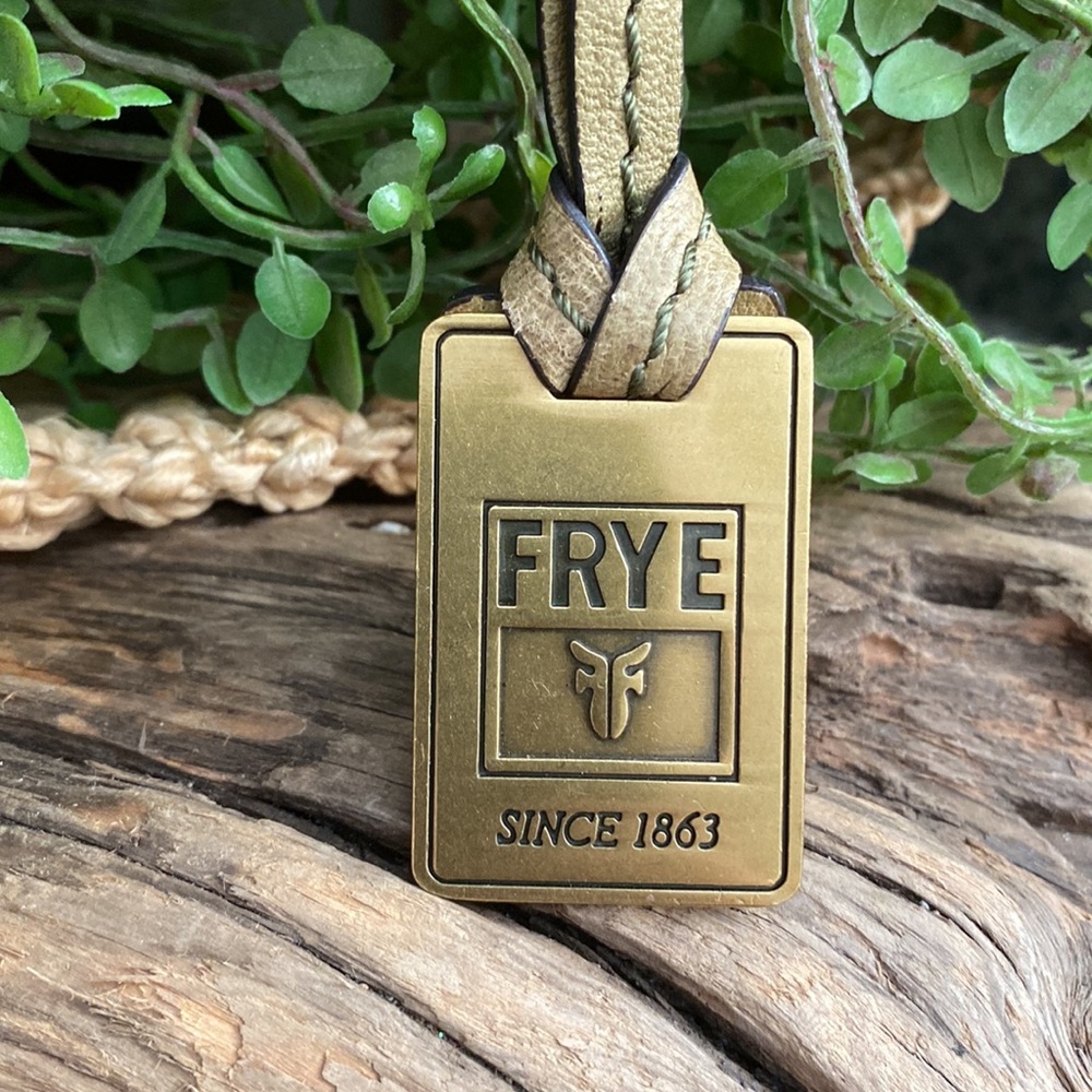 FRYE Sage Green Leather Hangtag and/or Keychain VHTF RARE Color